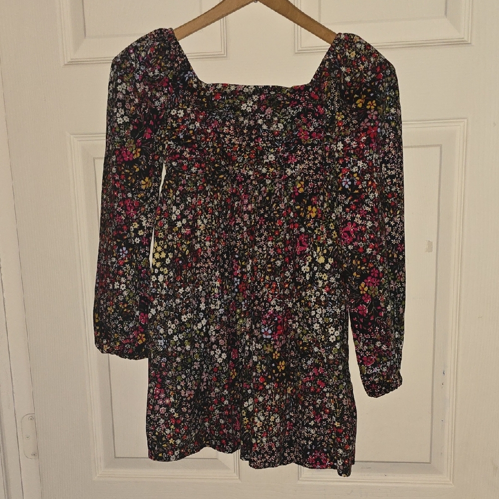 GAP Kids Classic Black Floral Dress